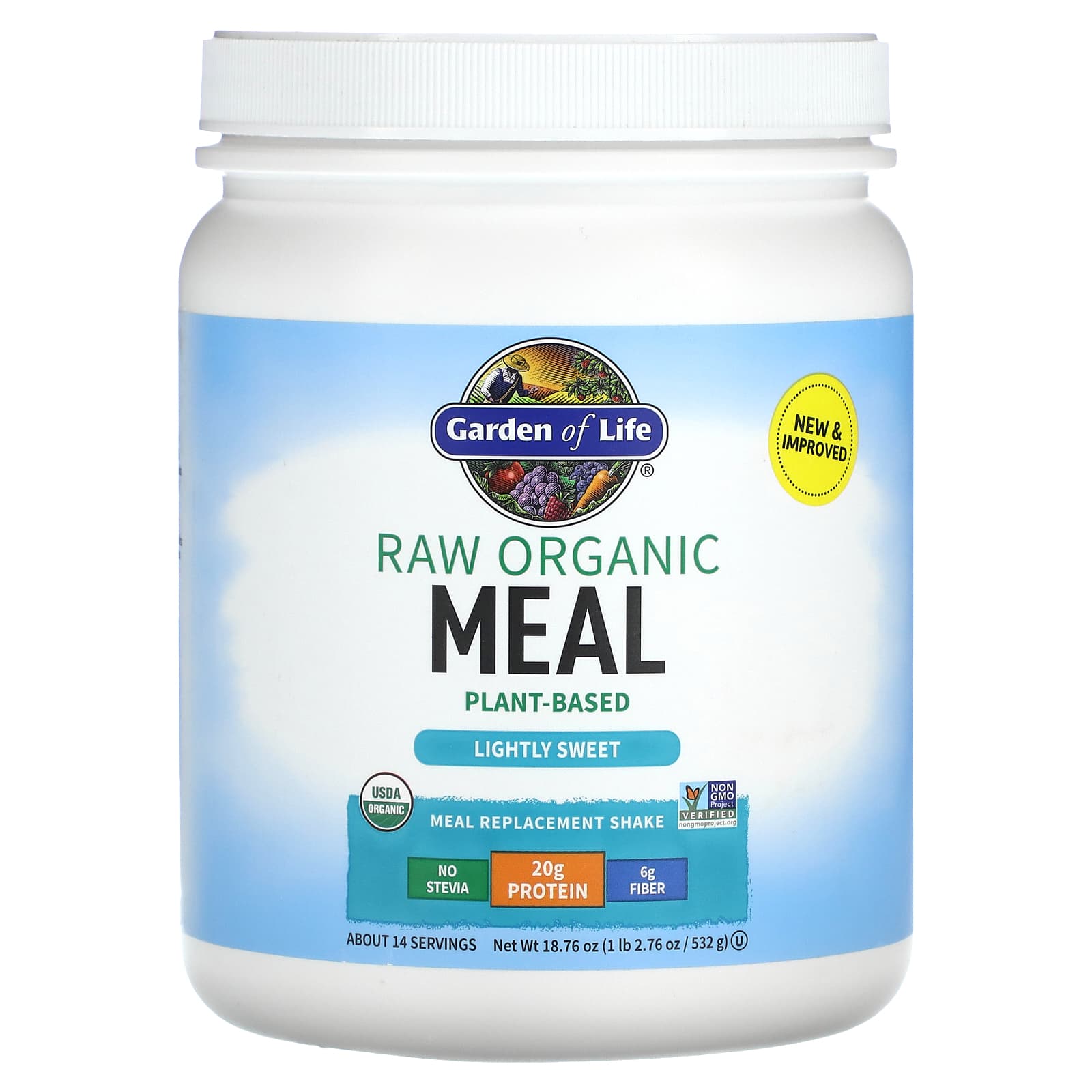 Garden of Life, RAW Organic Meal Powder, 18.3 oz UPC 658010116961 | HiLife Vitamins